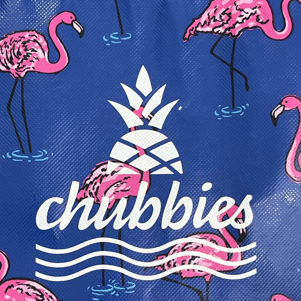 Chubbies Insulated Tote Bag Blue/Pink Flamingo Print - Picture 7 of 8